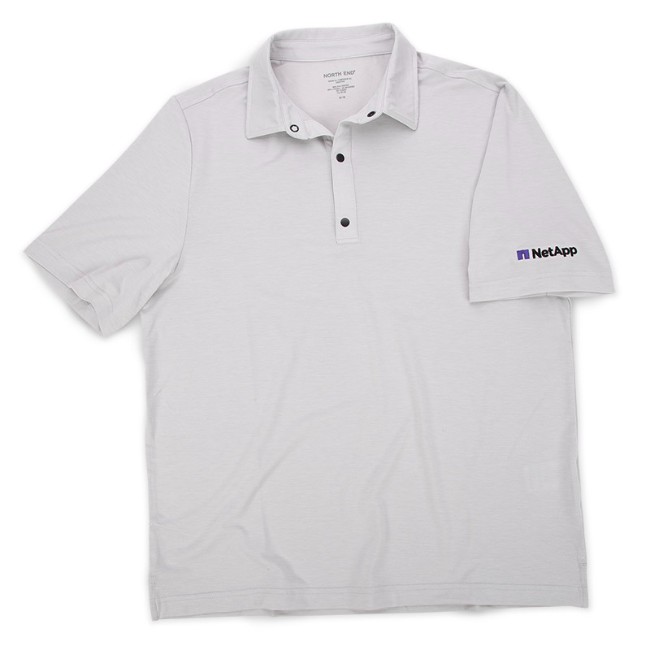 Main image of Men's North End Snap-Up Polo, Platinum image