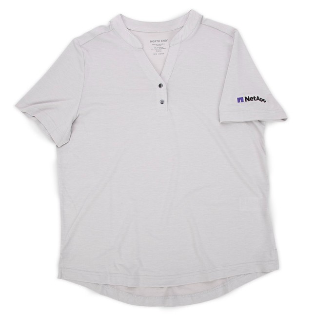 Main image of Women's North End Snap-Up Polo, Platinum image