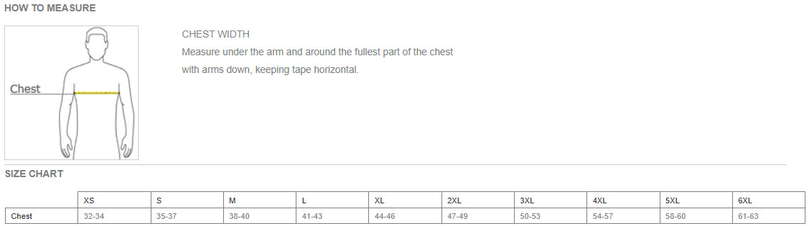 Size chart image of NetApp & Ducati Polo
