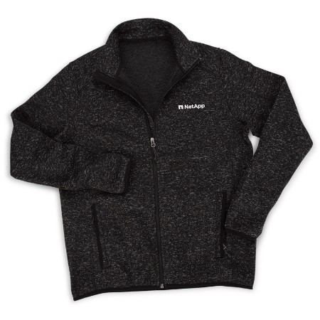 Men's Sweater Fleece Jacket, Black image