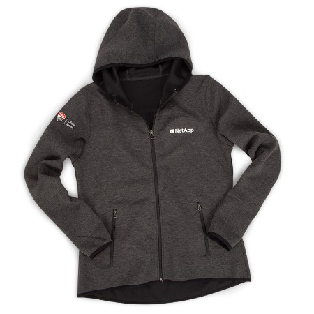 NetApp & Ducati Women's Full Zip, Heather Black image