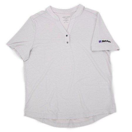 Image of Women's North End Snap-Up Polo, Platinum
