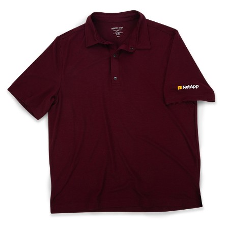Image of Men's North End Snap-Up Polo, Burgundy