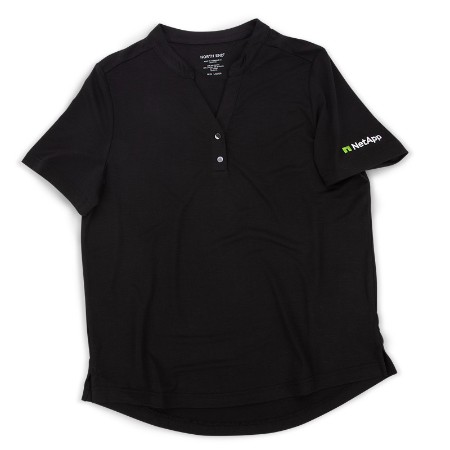 Image of Women's North End Snap-Up Polo, Black