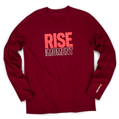 Image of Rise to Every Moment Long Sleeve, Cardinal