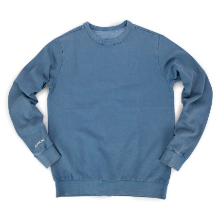 Image of District Wash" Fleece Crew, Dusk Blue